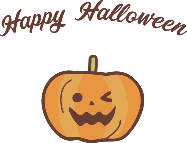 Transparent Halloween Jack-o'-lantern Cartoon for Happy Halloween for Halloween