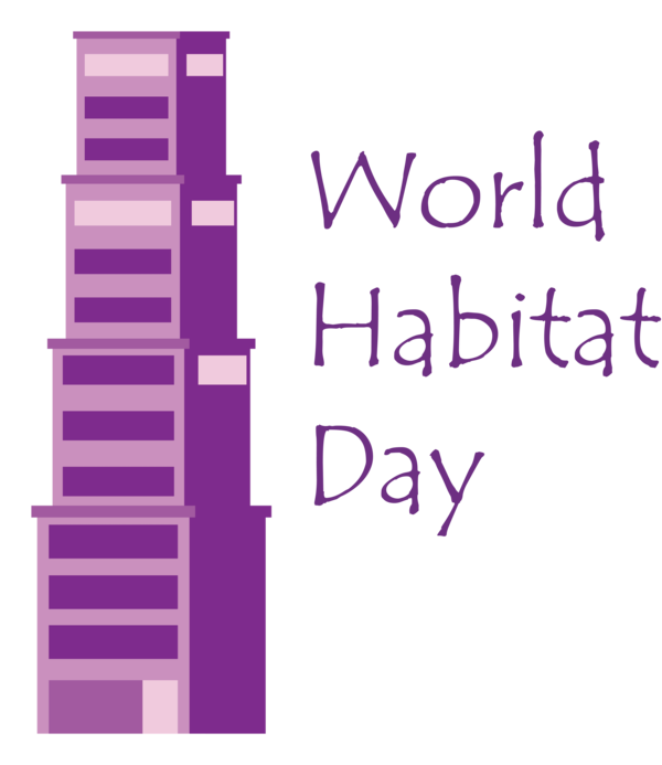 Transparent World Habitat Day Logo Design Text for Habitat Day for World Habitat Day