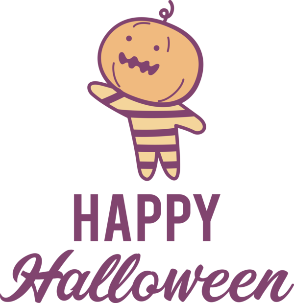 Transparent Halloween Logo Line Happiness for Happy Halloween for Halloween