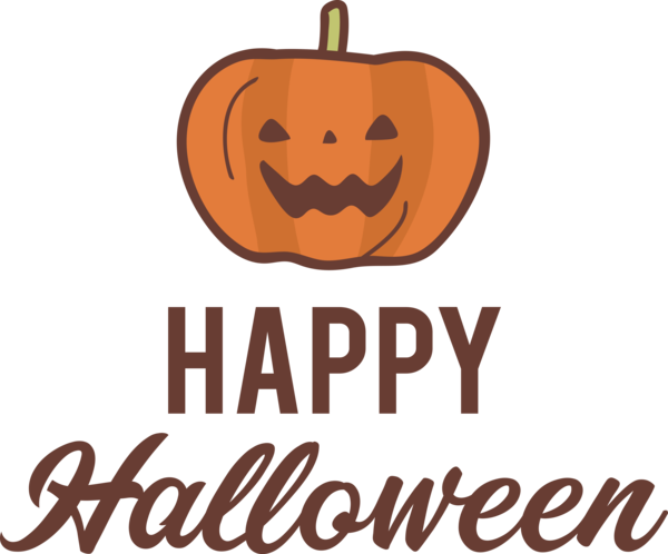 Transparent Halloween Jack-o'-lantern Logo for Happy Halloween for Halloween
