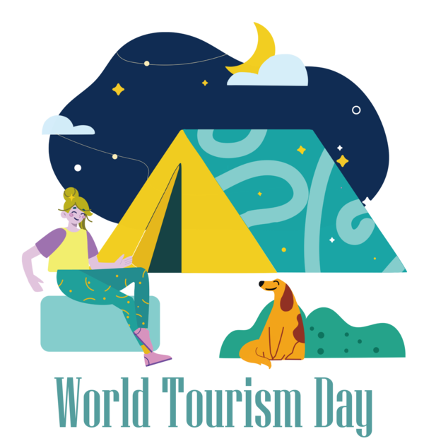 Transparent World Tourism Day Cartoon Drawing Silhouette for Tourism Day for World Tourism Day