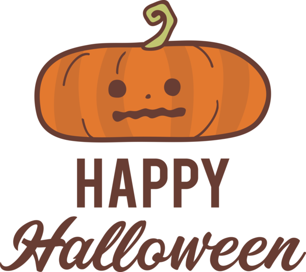 Transparent Halloween Pumpkin Vegetable Logo for Happy Halloween for Halloween