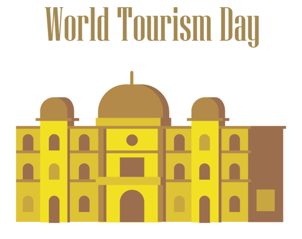 Transparent World Tourism Day Façade Font Yellow for Tourism Day for World Tourism Day