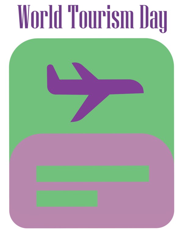 Transparent World Tourism Day Logo Green Violet for Tourism Day for World Tourism Day
