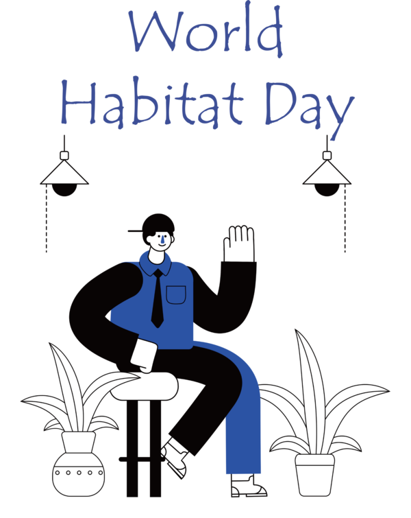 Transparent World Habitat Day Design Logo Cartoon for Habitat Day for World Habitat Day