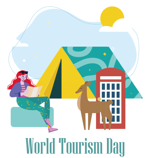 Transparent World Tourism Day Cartoon Camping Drawing for Tourism Day for World Tourism Day