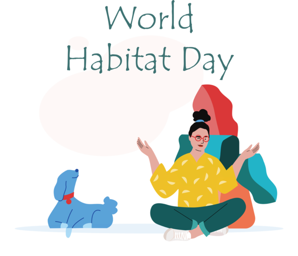 Transparent World Habitat Day Cartoon Character Happiness for Habitat Day for World Habitat Day