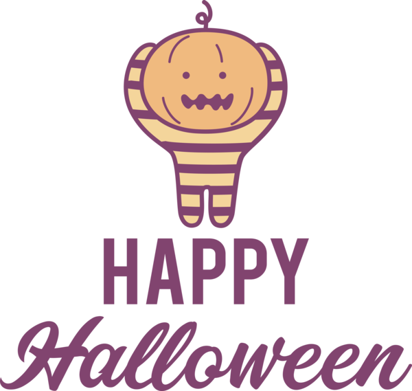 Transparent Halloween Logo Line Happiness for Happy Halloween for Halloween