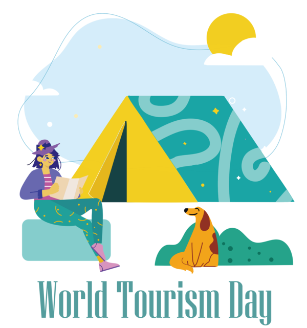 Transparent World Tourism Day Abstract art Cartoon Camping for Tourism Day for World Tourism Day