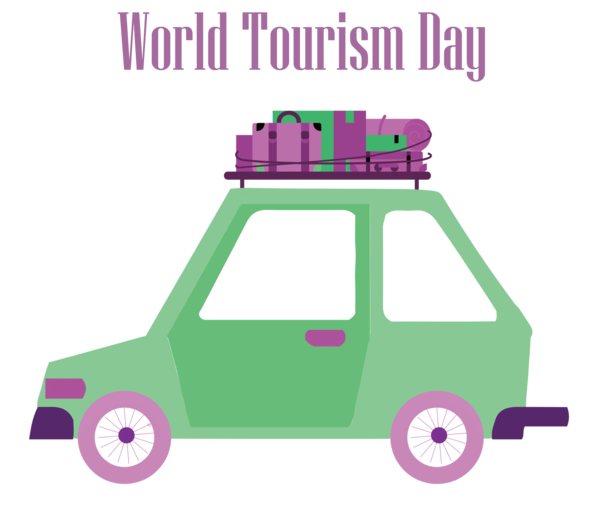 Transparent World Tourism Day Green Line Design for Tourism Day for World Tourism Day