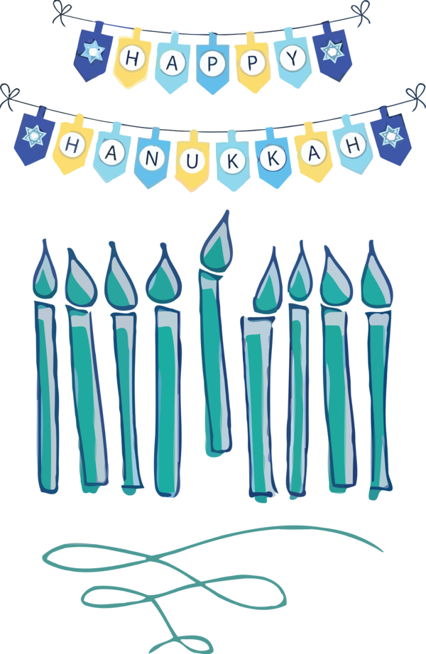 Transparent Hanukkah Silhouette Line art Cartoon for Happy Hanukkah for Hanukkah