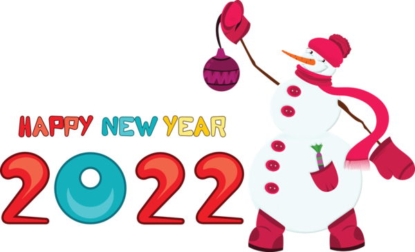 Transparent New Year Logo Design Line for Happy New Year 2022 for New Year