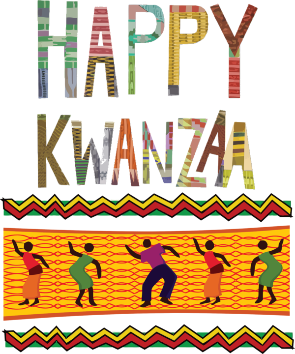 Transparent Kwanzaa Design Yellow Line for Happy Kwanzaa for Kwanzaa