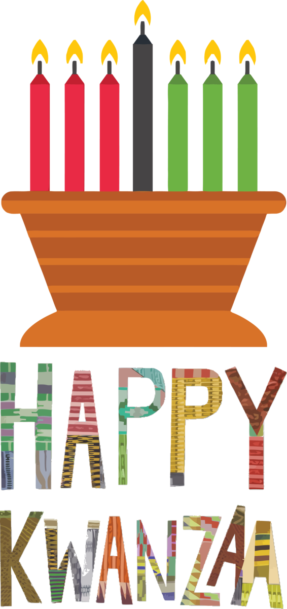 Transparent Kwanzaa Line Design Meter for Happy Kwanzaa for Kwanzaa