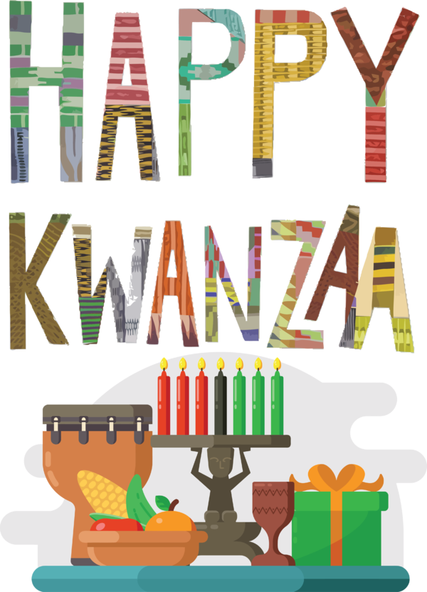 Transparent Kwanzaa Design Line Pattern for Happy Kwanzaa for Kwanzaa