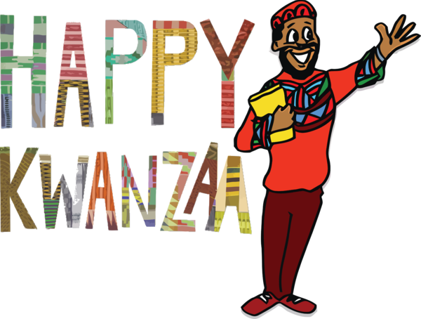 Transparent Kwanzaa Cartoon Design Line for Happy Kwanzaa for Kwanzaa