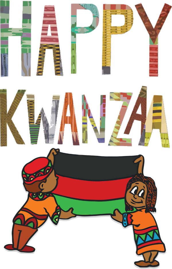 Transparent Kwanzaa Cartoon Design Line for Happy Kwanzaa for Kwanzaa