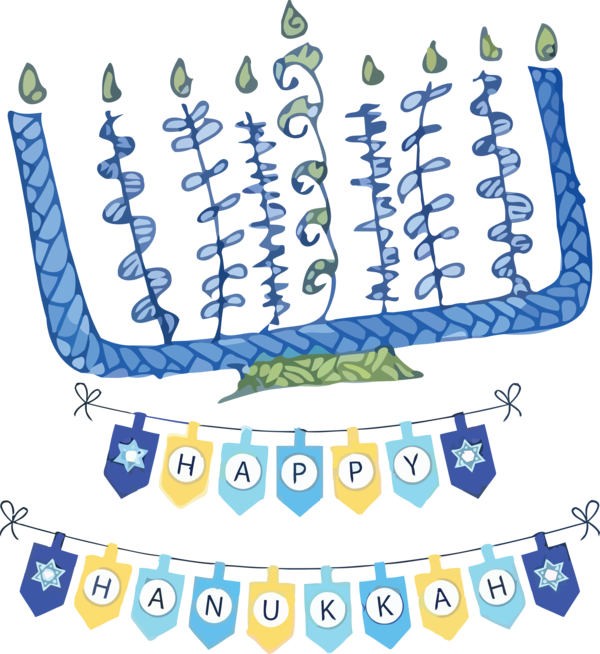 Transparent Hanukkah Collage Logo Drawing for Happy Hanukkah for Hanukkah