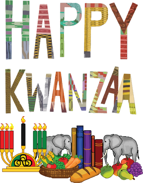 Transparent Kwanzaa Logo Design Pattern for Happy Kwanzaa for Kwanzaa