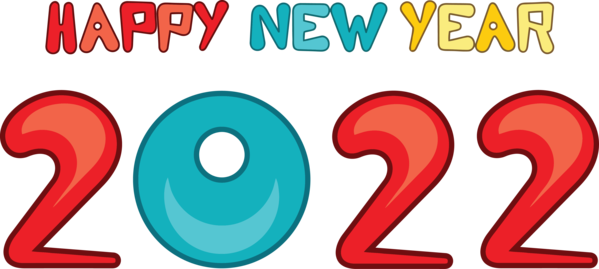 Transparent New Year Logo Number Design for Happy New Year 2022 for New Year