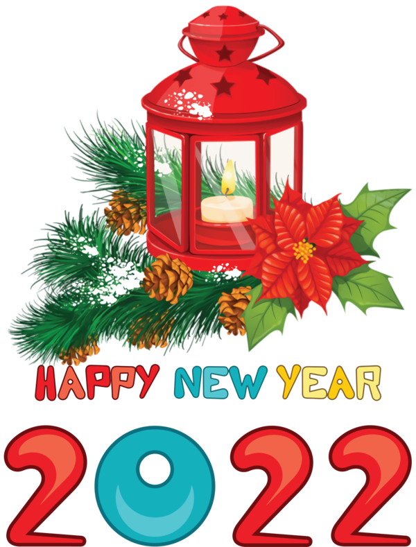 Transparent New Year Christmas Day Lantern Parol for Happy New Year 2022 for New Year