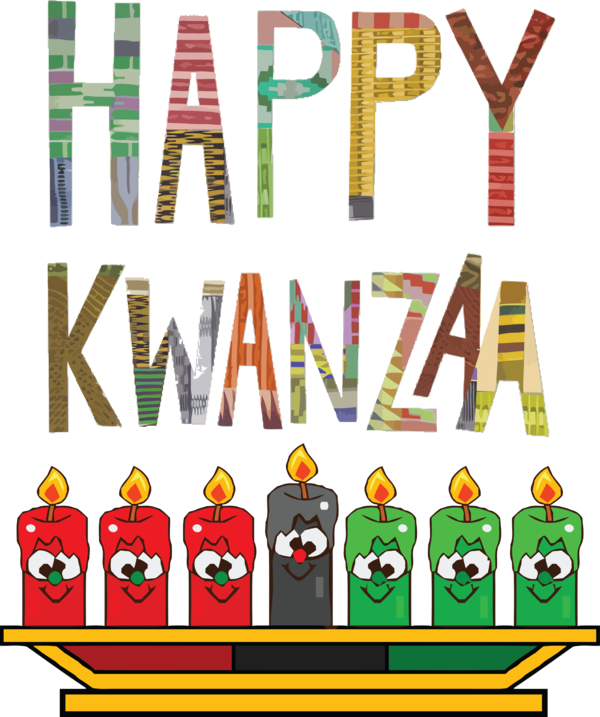 Transparent Kwanzaa Logo Line Meter for Happy Kwanzaa for Kwanzaa