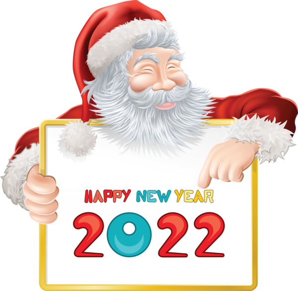 Transparent New Year Santa Claus Christmas Day for Happy New Year 2022 for New Year