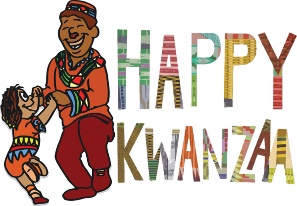 Transparent Kwanzaa Design Cartoon Poster for Happy Kwanzaa for Kwanzaa