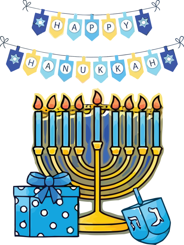Transparent Hanukkah Pixel art Cartoon Christmas Day for Happy Hanukkah for Hanukkah
