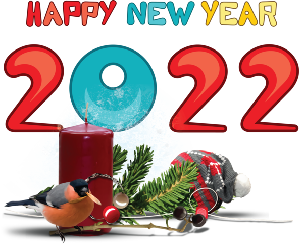 Transparent New Year Christmas Day Design Produce for Happy New Year 2022 for New Year