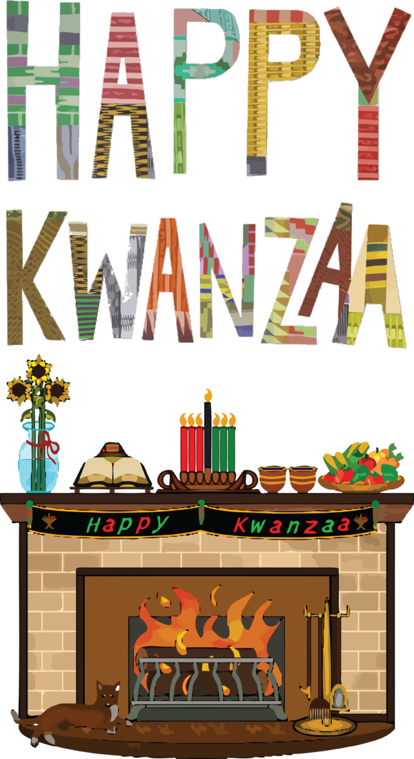 Transparent Kwanzaa Icon Drawing Picture Frame for Happy Kwanzaa for Kwanzaa