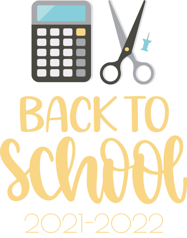 Transparent Back to School Logo Line Calligraphy for Welcome Back to School for Back To School