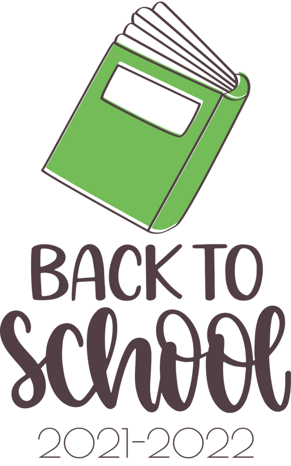 Transparent Back to School Logo Green Line for Welcome Back to School for Back To School