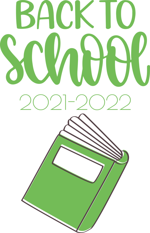 Transparent Back to School Logo Green Line for Welcome Back to School for Back To School