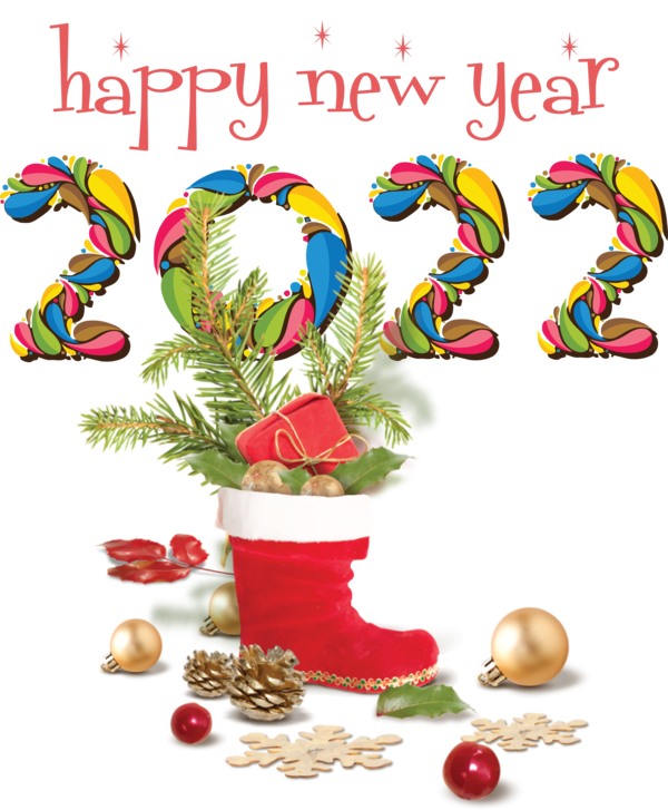Transparent New Year Christmas Day Bauble HOLIDAY ORNAMENT for Happy New Year 2022 for New Year