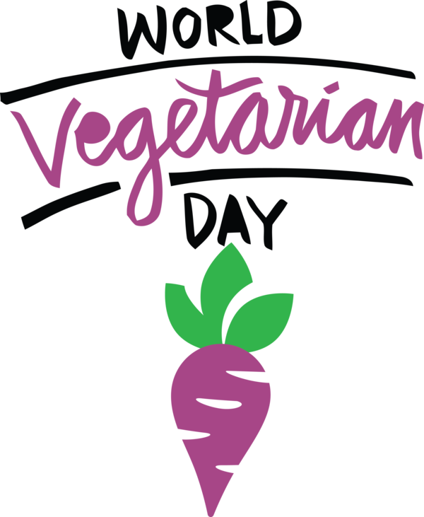 Transparent World Vegetarian Day Logo Design Line for Vegetarian Day for World Vegetarian Day