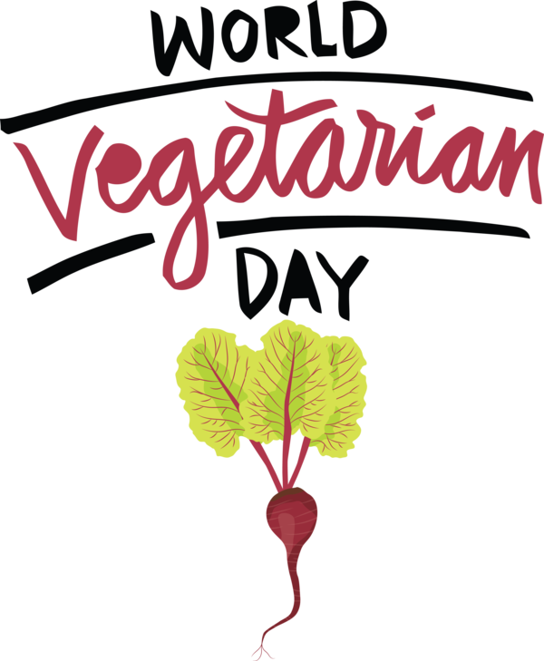 Transparent World Vegetarian Day Leaf Plant stem Logo for Vegetarian Day for World Vegetarian Day