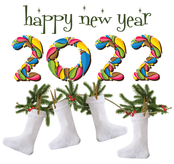 Transparent New Year Tree Meter Diner for Happy New Year 2022 for New Year