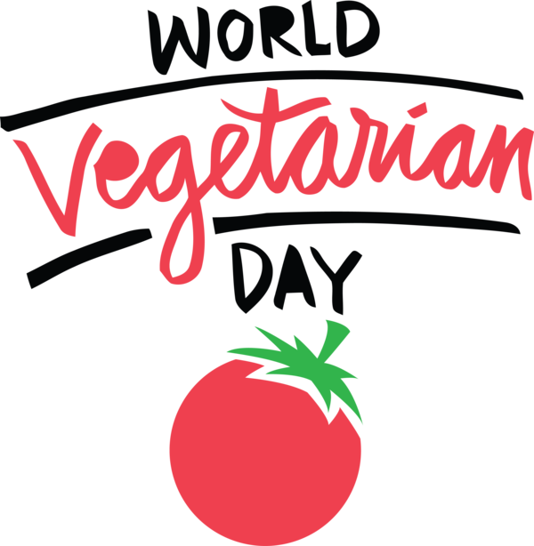 Transparent World Vegetarian Day Logo Plant Line for Vegetarian Day for World Vegetarian Day