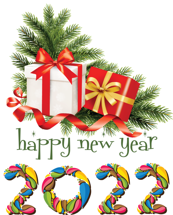 Transparent New Year Gift Christmas Day Greeting Card for Happy New Year 2022 for New Year