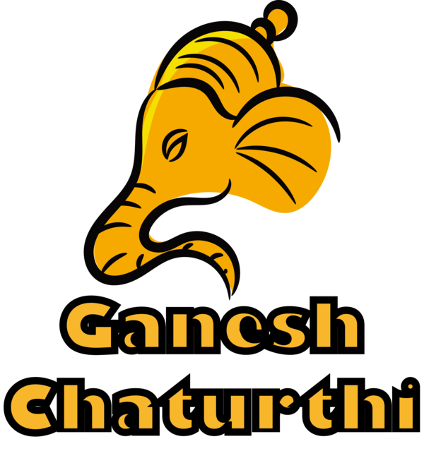 Transparent Ganesh Chaturthi Cartoon Yellow Transparency for Vinayaka Chaturthi for Ganesh Chaturthi