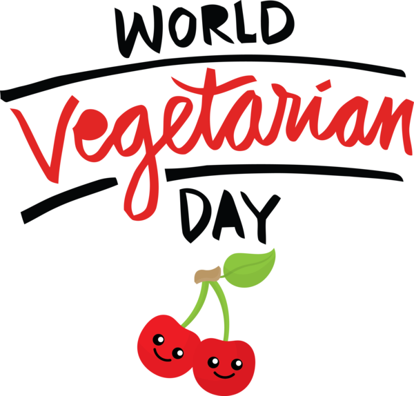 Transparent World Vegetarian Day Cartoon Logo Plant for Vegetarian Day for World Vegetarian Day