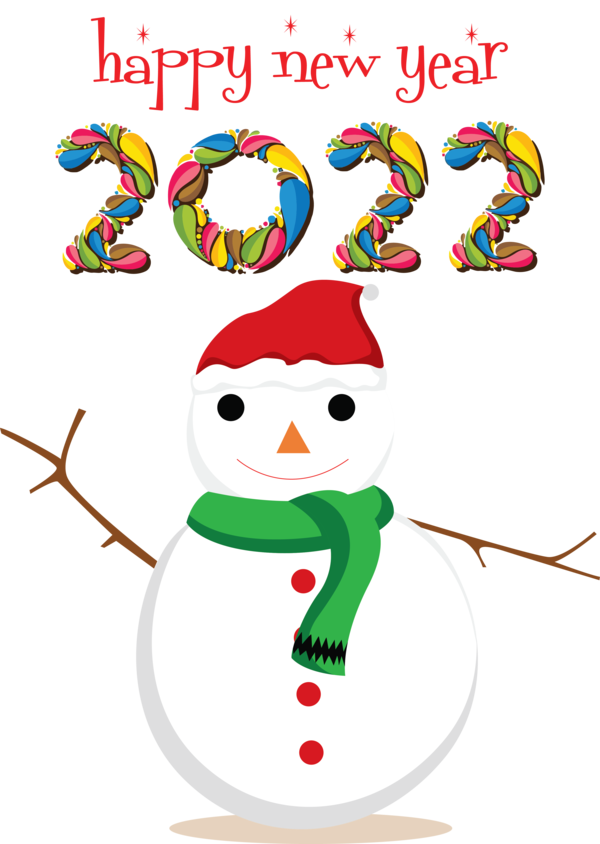 Transparent New Year Christmas Day Snowman Ornament for Happy New Year 2022 for New Year