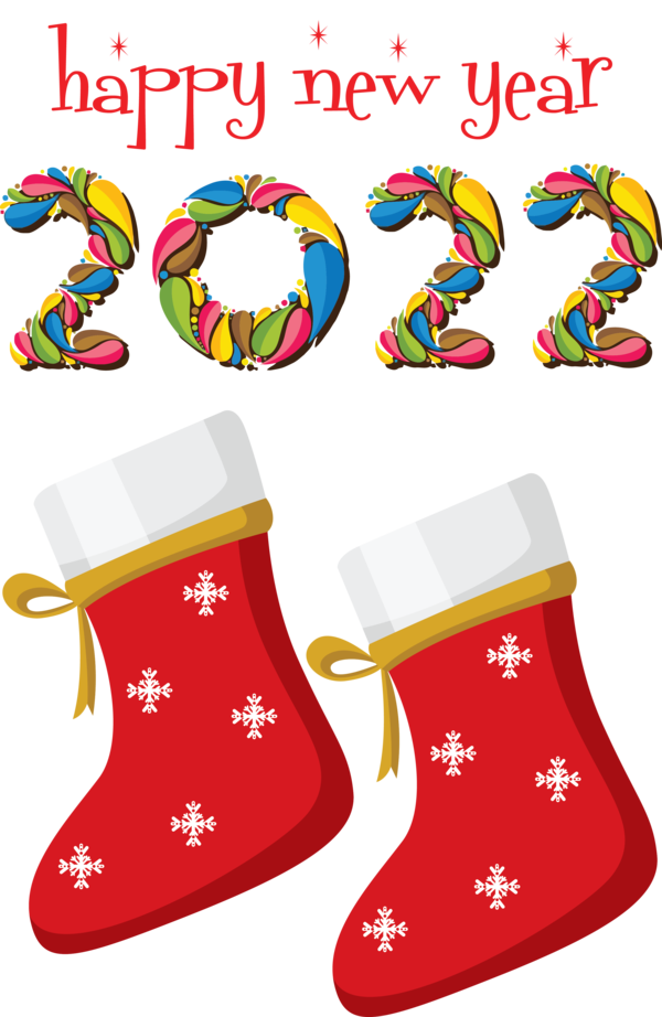 Transparent New Year Christmas Day Christmas Stocking HOLIDAY ORNAMENT for Happy New Year 2022 for New Year