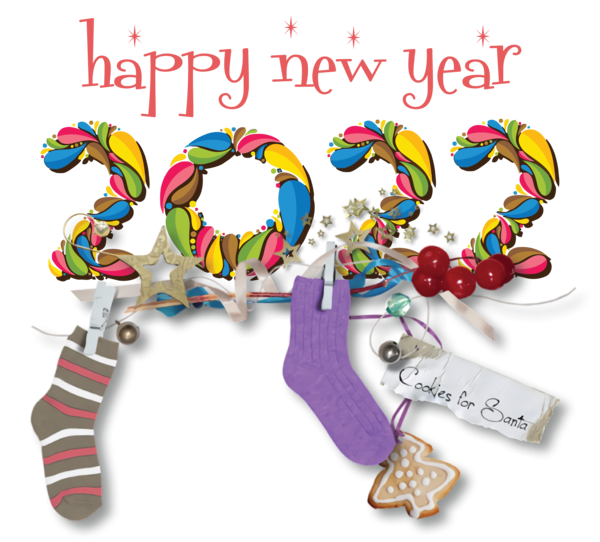 Transparent New Year Font Jewellery Meter for Happy New Year 2022 for New Year