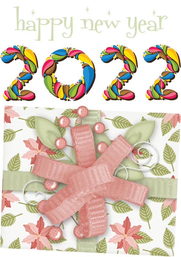 Transparent New Year Christmas Day Design Drawing for Happy New Year 2022 for New Year