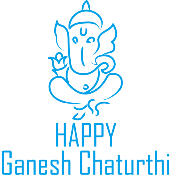 Transparent Ganesh Chaturthi Logo Cartoon Line for Vinayaka Chaturthi for Ganesh Chaturthi
