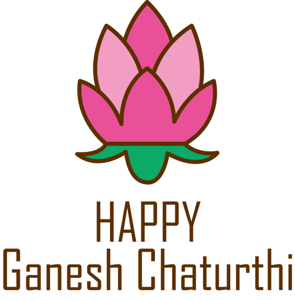 Transparent Ganesh Chaturthi Leaf Logo Flower for Vinayaka Chaturthi for Ganesh Chaturthi