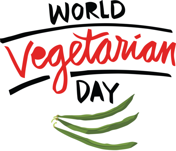 Transparent World Vegetarian Day Logo Plant Line for Vegetarian Day for World Vegetarian Day