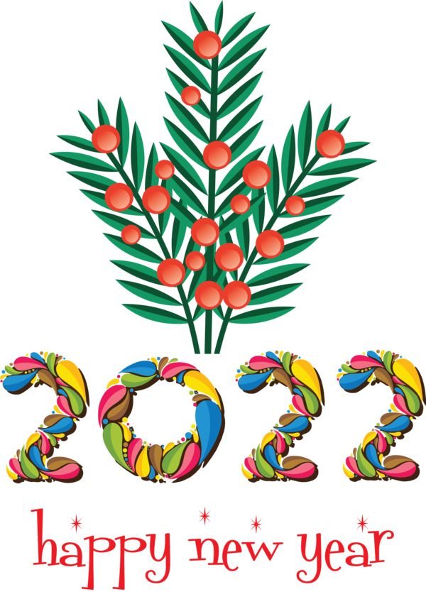 Transparent New Year Logo Symbol Leaf for Happy New Year 2022 for New Year